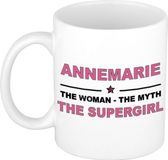 Bellatio Decorations naam cadeau mok - Annemarie - Woman Myth Supergirl - koffiemok - 300 ml - collega - moederdag