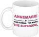 Bellatio Decorations naam cadeau mok - Annemarie - Woman Myth Supergirl - koffiemok - 300 ml - collega - moederdag