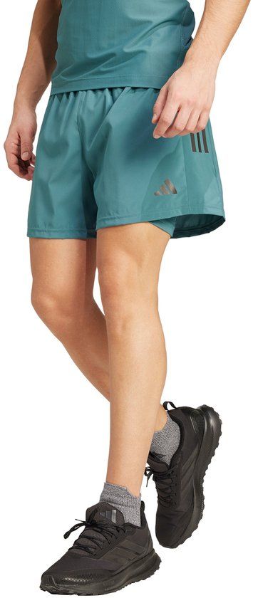 adidas Performance Own the Run CLIMACOOL 2-in-1 Short - Heren - Groen - S