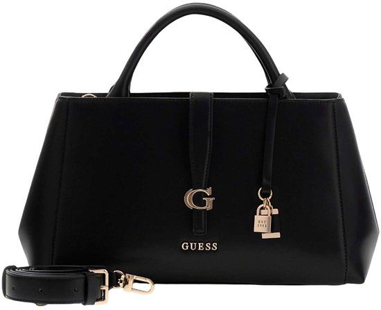 GUESS Carrie Girlfriend Satchel Handtas Zwart