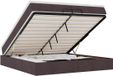 vidaXL Ottoman Bed with Mattresses 200x200cm Fabric Dark Brown