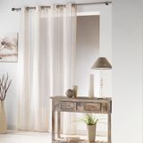 Douceur D'Interieur Helios Gordijn met ringen, geweven, polyester, 240 x 140 cm, linnen