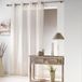 Douceur D'Interieur Helios Gordijn met ringen, geweven, polyester, 240 x 140 cm, linnen