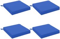 vidaXL 4-Piece Zitkussens SOEST 100% Polyester Koninklijk Blauw