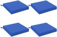 vidaXL 4-Piece Zitkussens SOEST 100% Polyester Koninklijk Blauw