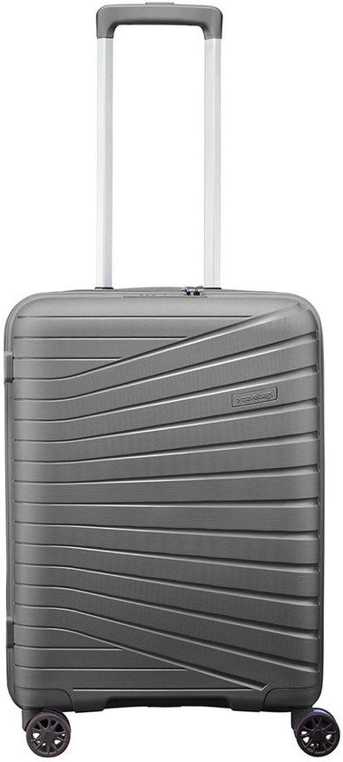 Travelbags The Vibe 4-wiel Handbagage Trolley 55 cm - 38 liter - 55x40x20 cm - donker grijs