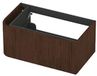 INK - Links Afgeronde Onderkast Fineer 1 Lade Softclose met Gefreesd Front Tbv Grepen - 800x450x350 Mm - Shadow Veneer