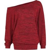 R.E.D. by EMP Gebreide trui - Oversized Melange Wideneck Sweater - S tot XXL - voor Vrouwen - bordeaux