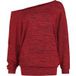 R.E.D. by EMP Gebreide trui - Oversized Melange Wideneck Sweater - S tot XXL - voor Vrouwen - bordeaux