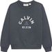 Calvin Klein Unisexe Pull - Coton - Col rond - Manches longues - Logo - Coal - Taille 10