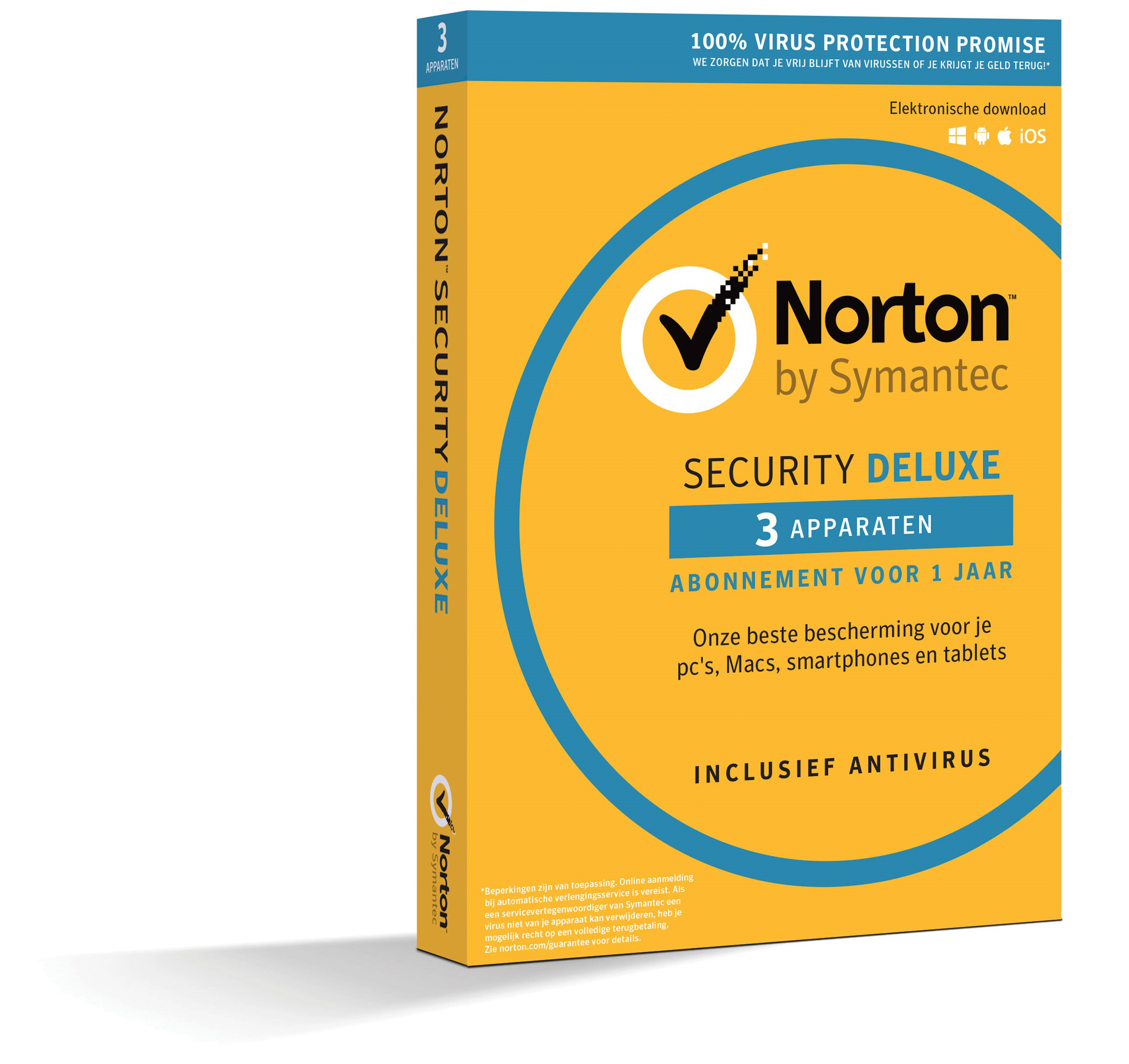 Norton Security Deluxe 3-Apparaten 1jaar 2020 - Antivirus inbegrepen - Windows | Mac | Android | iOS