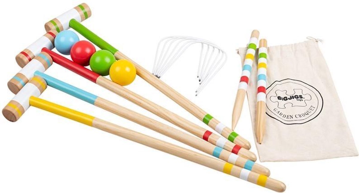 Bigjigs Toys Croquet spel voor kinderen - Green Toys