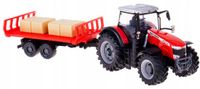 Bburago Massey Ferguson 8740 S Metaal met Aanhanger en Strobalen