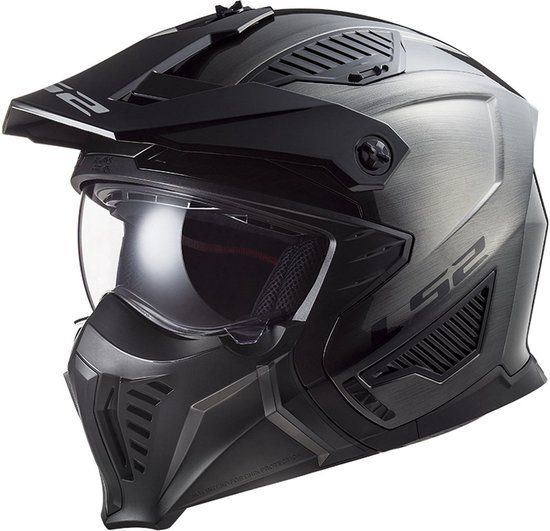 LS2 OF606 Drifter Jeans Titanium 06 Multi Helm - Maat XXL