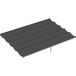 Pergola rétractable toile de toit 4x3 m - Bâche ombrage 350x260 cm gris foncé - Protection solaire extérieure pour tonnelle - Store voile d'ombrage résistant UV