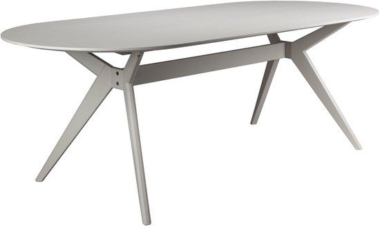Housecraft Living Zeme Oval Dining Table 220x95 cm Wood Beige