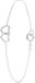 Lucardi Dames Armband 2 harten - 925 Zilver - Armband - Cadeau - 18 cm - Zilverkleurig