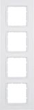 Hager B7 - frame 4 elementen wit Polar mat