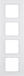 Hager B7 - frame 4 elementen wit Polar mat