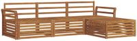 vidaXL - Bank loungeset - 4 zitplekken - Naturel - Massief Acacia Hout