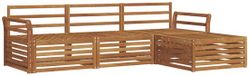 vidaXL - Bank loungeset - 4 zitplekken - Naturel - Massief Acacia Hout