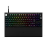 Logitech G PRO X2 RAPID bedraad gamingtoetsenbord met magnetische analoge schakelaars, snelle trigger, OLED-display, 8 kHz pollingfrequentie, polssteun en afneembare USB-C-kabel - Roze