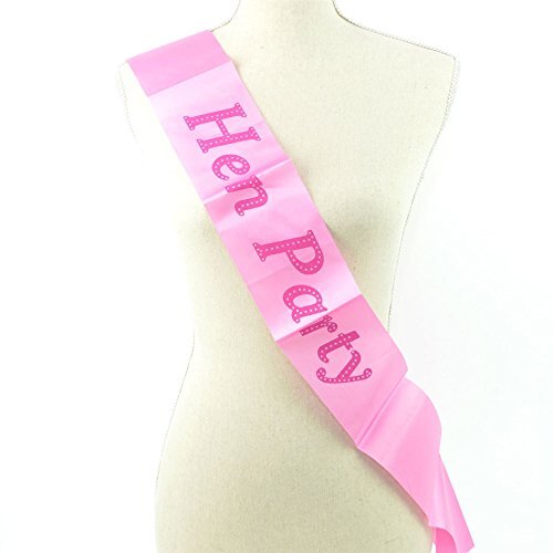 Shatchi SH1821-12 STKS 12 Hen Party Sashes Roze Meisjes Nacht Uit Bruidsdouche Bachelorette Bruiloft Fancy Jurk Accessoires Decoraties