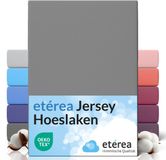 etérea Himmlische Qualität etérea Jersey Hoeslaken 140x200 - 160x200 cm Oekotex Made in Green - 100% katoen - Grijs