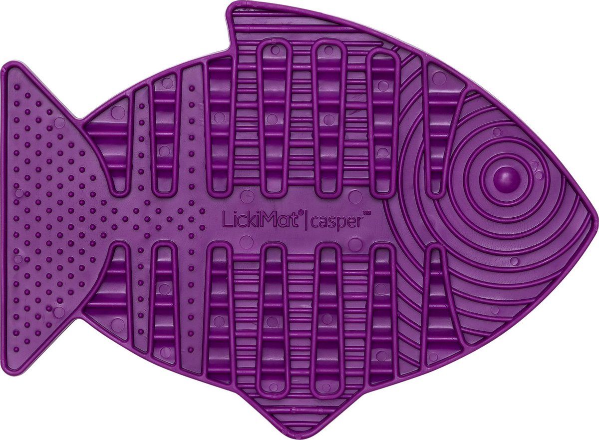 Lickimat Casper - Slowfeeder voor de kat - paars