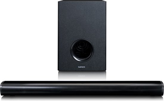 Lenco SBW-801BK - Soundbar met Bluetooth en subwoofer - Zwart zwart