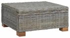 GENDT Table basse rotin naturel Kubu gris 67 x 60 x 30 cm