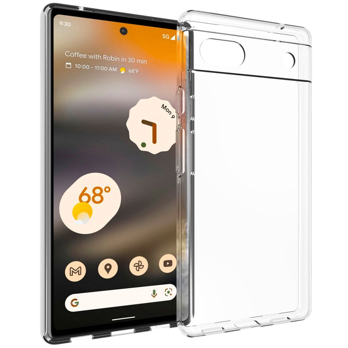 Accezz Clear Backcover Google Pixel 6a - Transparent - TPU Silicone Cover Case