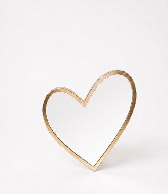 vtwonen Heart Spiegel - Gouden Wandspiegel - 30cm