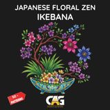 Japanese Floral Zen Ikebana Coloring Book
