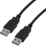 MCL USB 2.0 A/A 2 m USB-kabel Zwart