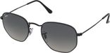 Ray-Ban Hexagonal RB3548 002/71 Noir - Verres Gris Dégradé - Lunettes de soleil - Taille : 51