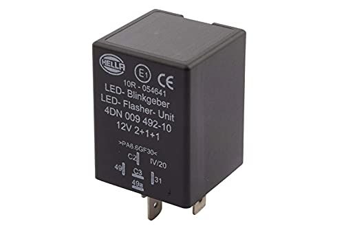 HELLA 4DN 009 492-101 Knipperlichtautomaat, pinkdoos - 12V - 5-polig - Gestekt - LED - Met houder