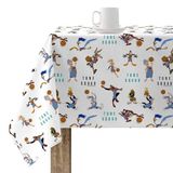 BELUM tafelkleed, vuilafstotend, Tune Squad 03, vlekafstotend, rechthoekig, hars, tafelkleed, keukentafel, tafelkleed, 140 x 140 cm
