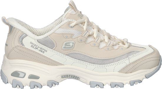 Skechers D'Lites-Smooth Nostalgia Dames Sneakers - Creme - Maat 36 - Herfst/Winter 2025
