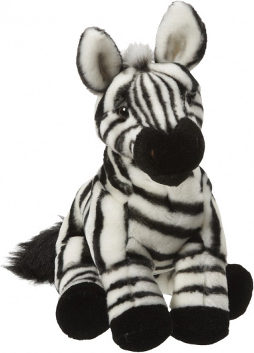 Nature Planet Pluche zebra knuffel van 27 cm - zebra speelgoed knuffels artikelen