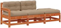 vidaXL Sectionele bankeenheid, wasbruin, 190 x 62 x 70,5 cm