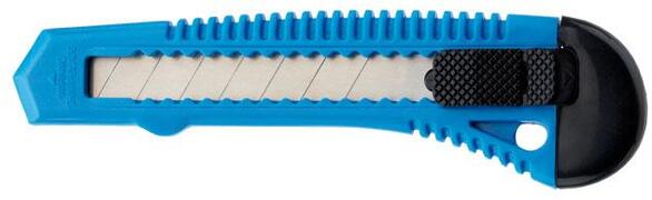 Staples Afbreekmes met plastic coating intrekbaar mesblad blauw 18 mm mes verpakking van 10