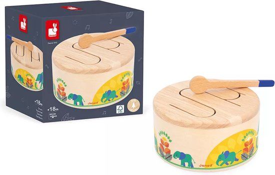 Janod - Gioia - Houten babytrommel - Jungle