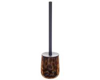 5five Dotty Toiletborstel - WC Borstel met Houder Luxe Design - Badkamer Accessoire Modern Glas - Hygiënische Toiletborstel Set Stijlvol Interieur - Glas - Ø 9.8 x 39 cm - Bruin