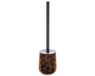 5five Dotty Toiletborstel - WC Borstel met Houder Luxe Design - Badkamer Accessoire Modern Glas - Hygiënische Toiletborstel Set Stijlvol Interieur - Glas - Ø 9.8 x 39 cm - Bruin