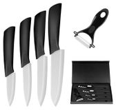 Set de 4 couteaux de cuisine en céramique avec housses de protection