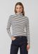 s.Oliver - Dames - Gestreepte lange mouw met col - Navy - Maat 44