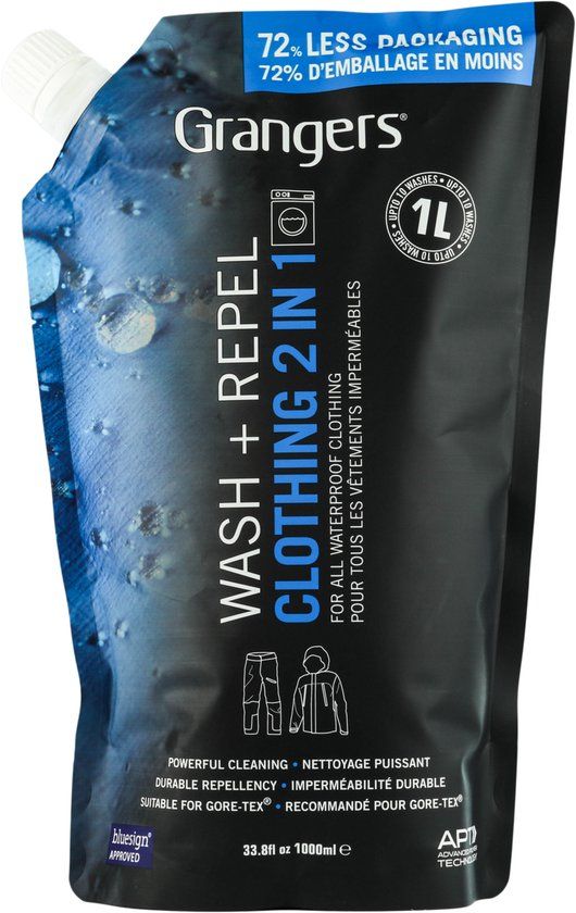 Granger's 2 in 1 Wash + Repel Kleding 1L Blauw