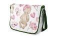 Bonamaison Digitaal bedrukte Messenger schooltas met kaki riem voor studenten, crossbody tas, koerierstas, schoudertas voor kinderen, meisjes, jongens, maat: 29x36 cm