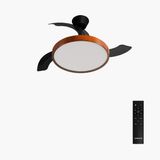 Create Plafondventilator WIND CLEAR STUDIO - Ø91cm - Zwart / Donker hout - 40W - Met licht en afstandsbediening